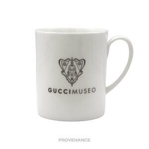 🔴 Gucci "GucciMuseo" Two Tone Mug Cup - White Porcelain